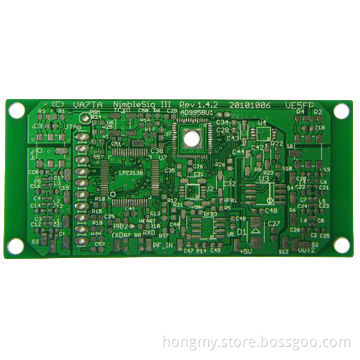 Double-sided PCB with 1oz Copper Thickness, Green Solder Mask and Lead-free HASL Surface Finish